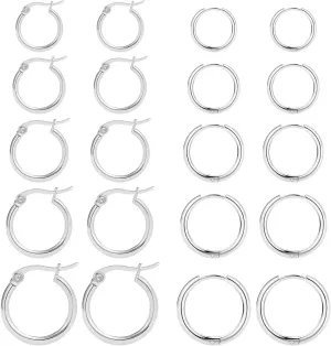 Small Gold Huggie Hoop Earrings Set for Women 14K Real Gold Plated Hypoallergenic Silver Lightweight Earrings for women Everyday Earrings for Cartilage Piercings Jewelry