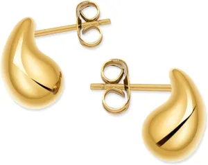 Stainless Steel Water Tear Drop Style Wedding Cocktail Party Stud Earrings