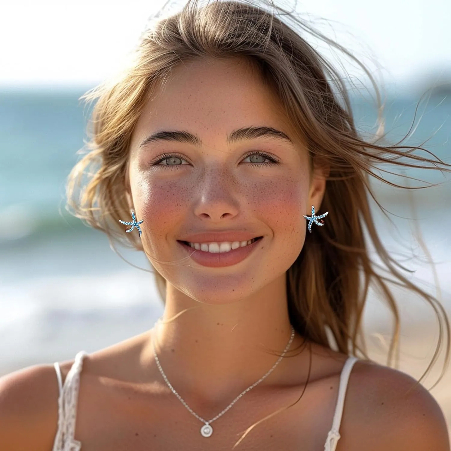 Starfish Earrings Gold Seashell Shell Beach Earrings for Women Beachy Summer Jewelry Outfits for Women Beach Fashion Vacation Essentials