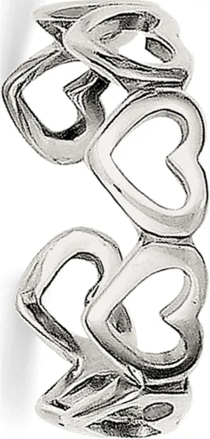 Sterling Silver Cut-Out Hearts Toe Ring - Jewelry By Sweet Pea