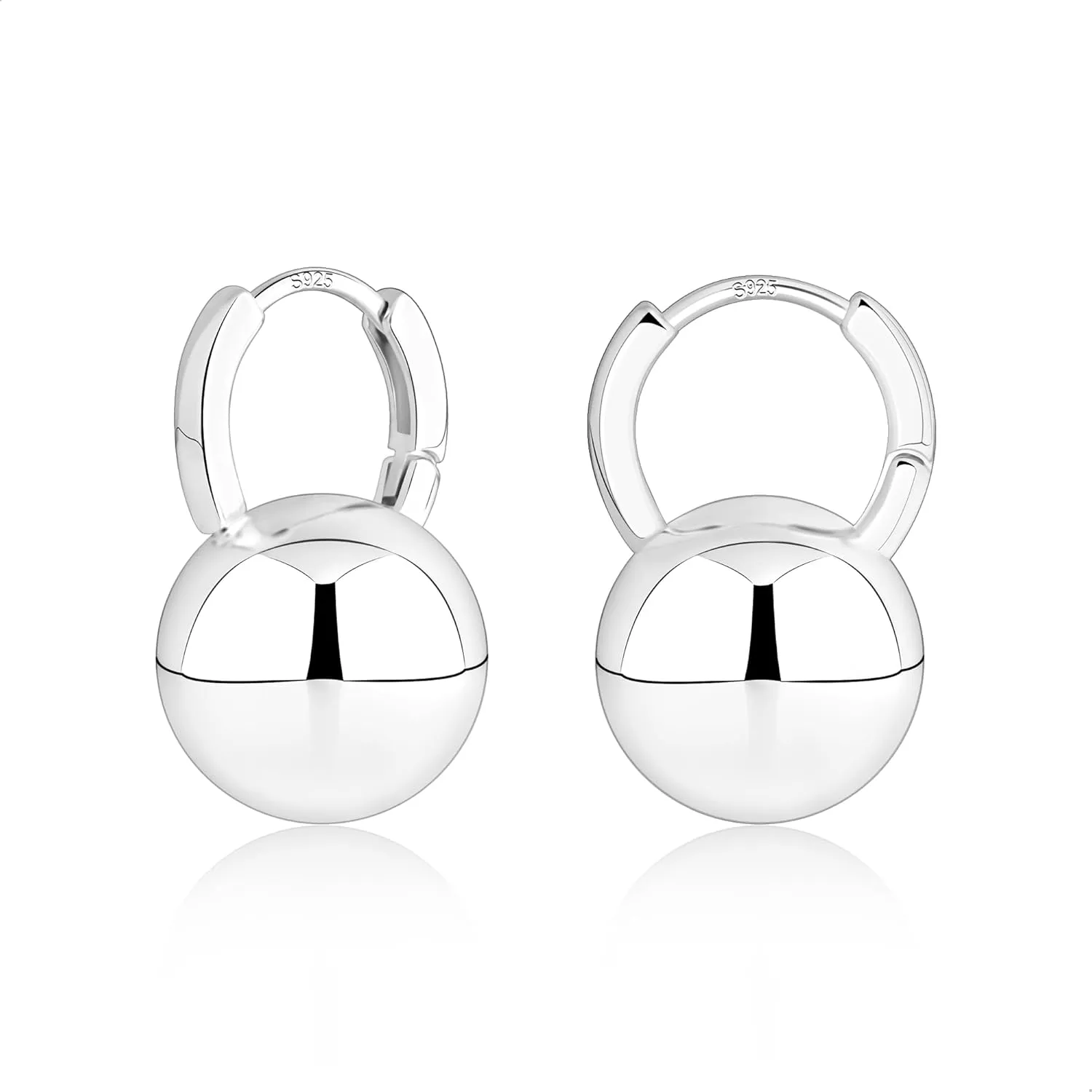 Sterling Silver Drop Ball Earrings for Women Girls Leverback Dangle Drop Earrings Fashion Hypoallergenic Jewelry
