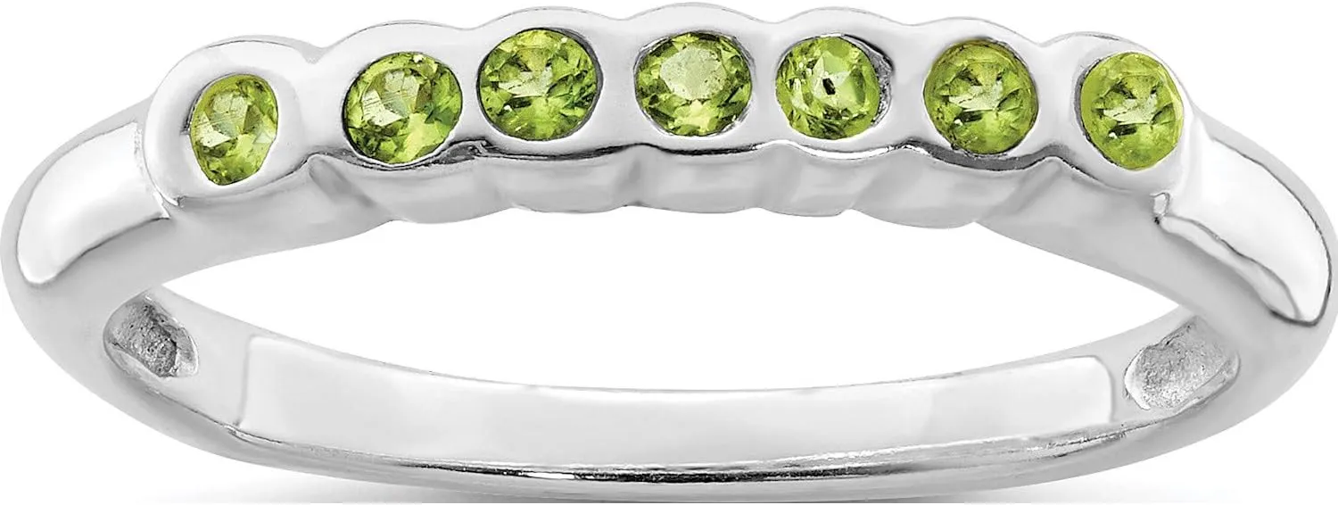 Sterling Silver Rhodium Peridot Ring - Jewelry By Sweet Pea
