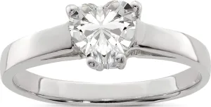 Sterling Silver Solitaire Heart Cz Ring - Jewelry By Sweet Pea