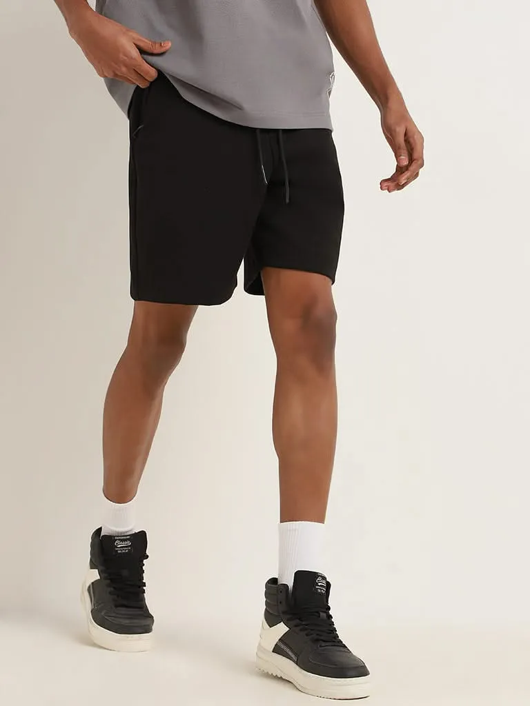 Studiofit Black Relaxed Fit Bermuda Shorts