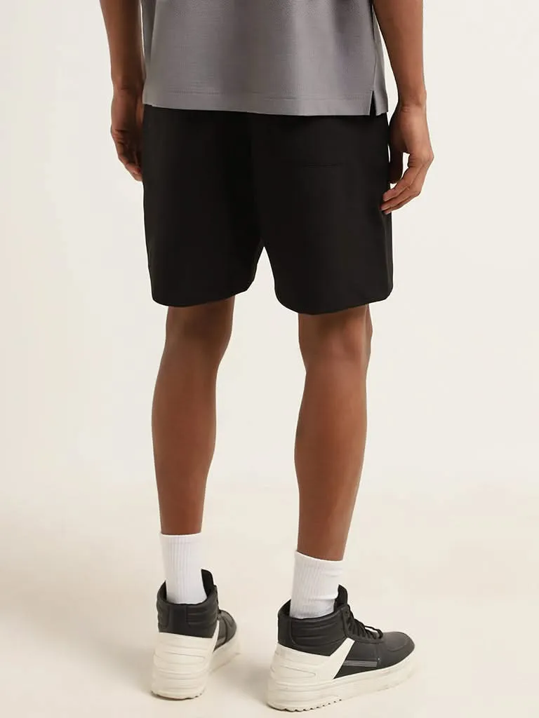 Studiofit Black Relaxed Fit Bermuda Shorts