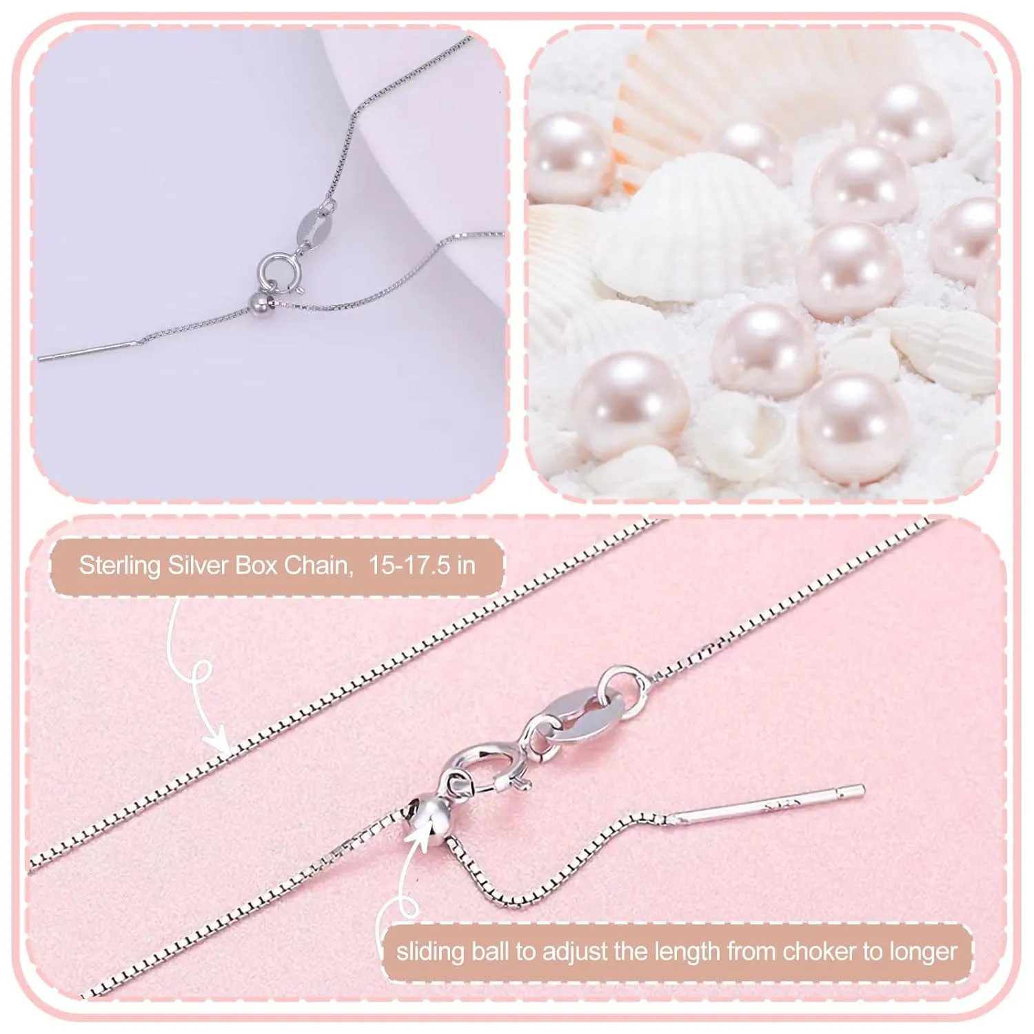 Sweet 16 Gifts for Girls Sterling Silver Pearl Necklace as 16th Birthday Gifts for Girls,Handmade Sweet 16 Necklace as 16 Year Old Girl Birthday Gift Ideas for Daughter Granddaughter Niece