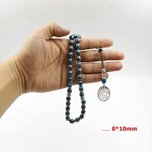 Tasbih Turkish Design Bracelet Ceramics 33 Beads Islamic Accessories Pendant Muslim 33 Prayer Bead Bracelets Eid Gift (8x10mm x 66 Beads)