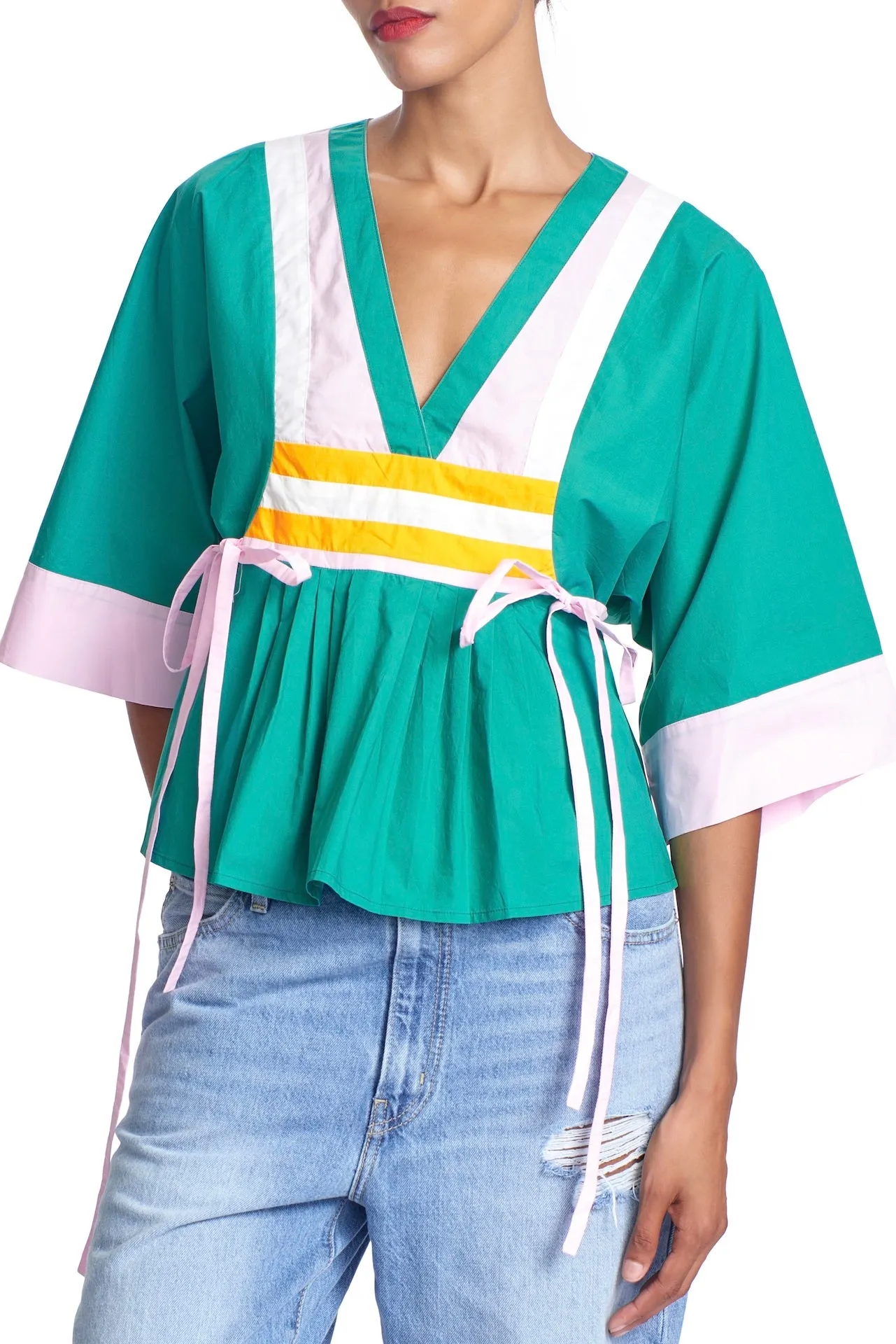 THE ELODIE TOP - Color blocked 23