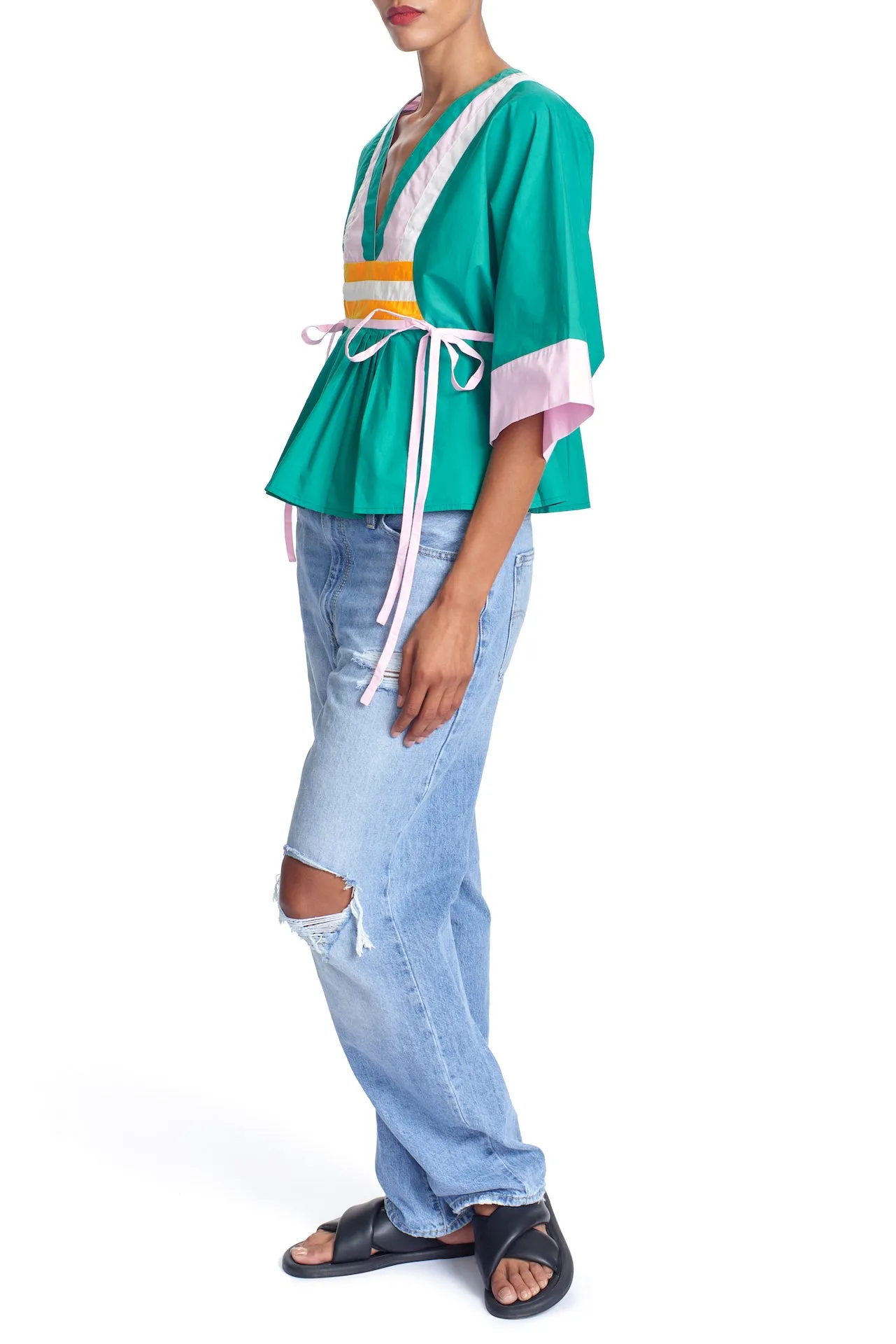 THE ELODIE TOP - Color blocked 23