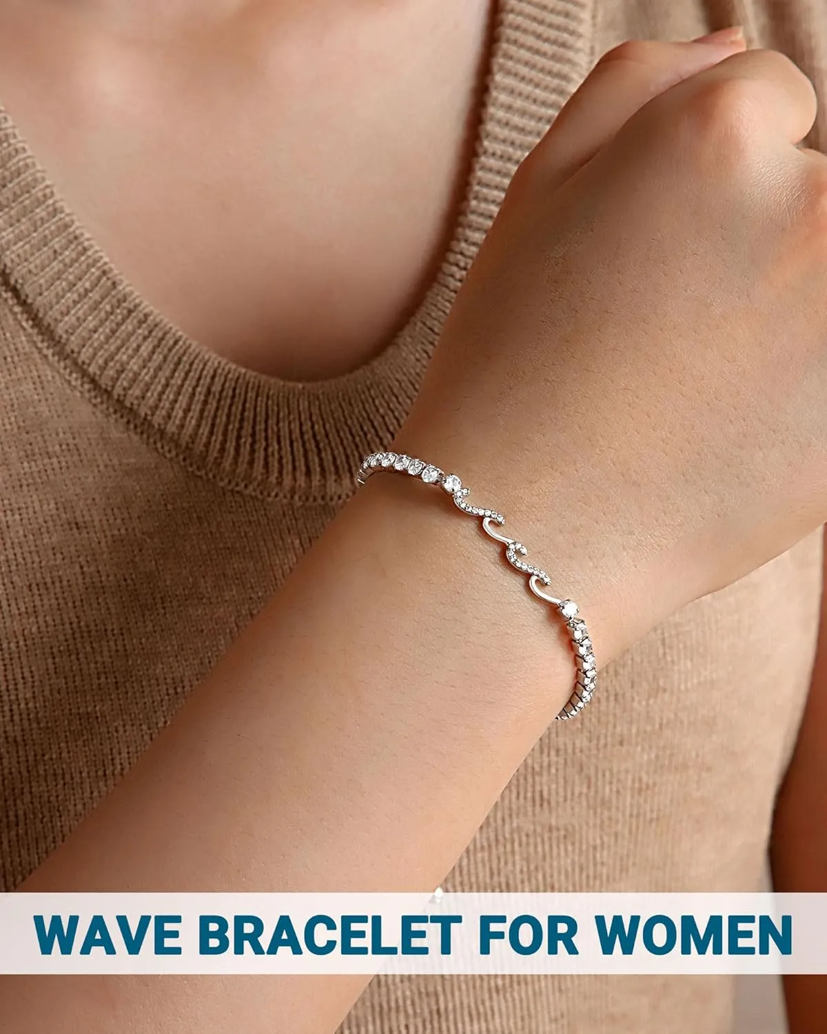 The Waves of Life Bracelets for Women, Birthday Christmas Gifts for Bestie Daughter Sister Friend