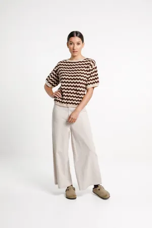 Thing Thing - Squiggle Tee - Chocolate Latte