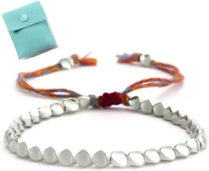Tibetan Bracelet, Tibetan Copper Bracelet, Handmade Tibetan buddhist Braided Copper Beads Cotton String Women Men Bracelet