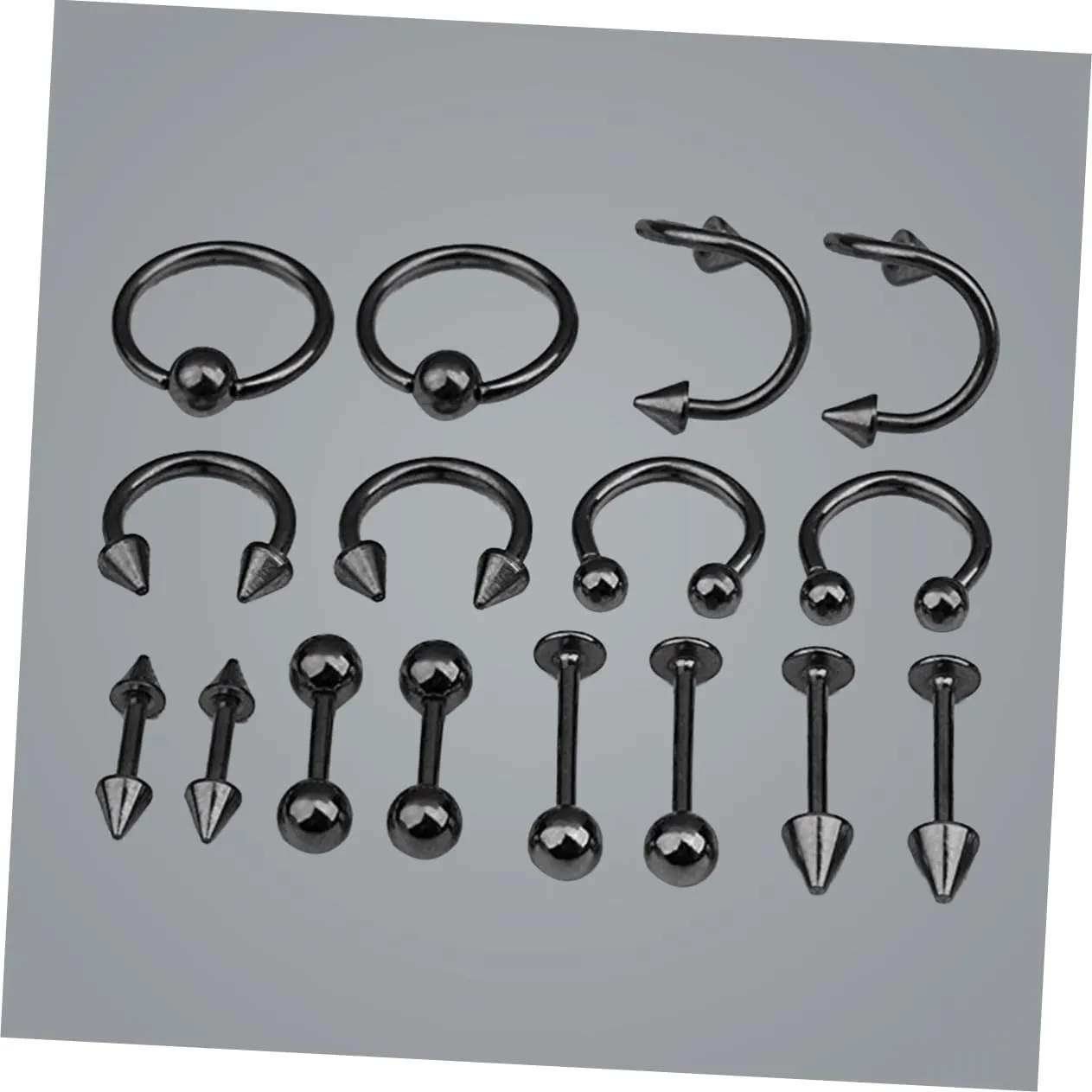 Tongue Bar Black Earrings Belly Button Belly Ring Body Jewelry Piercing Nose Piercing Jewellery Barbell