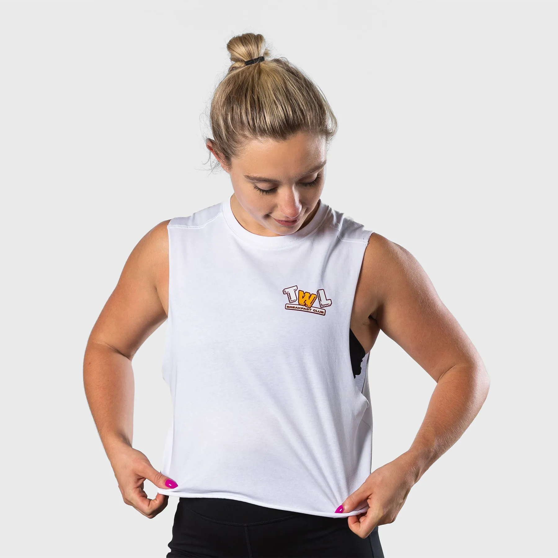 TWL - SLASH CROP - MUSCLE MUNCH - WHITE