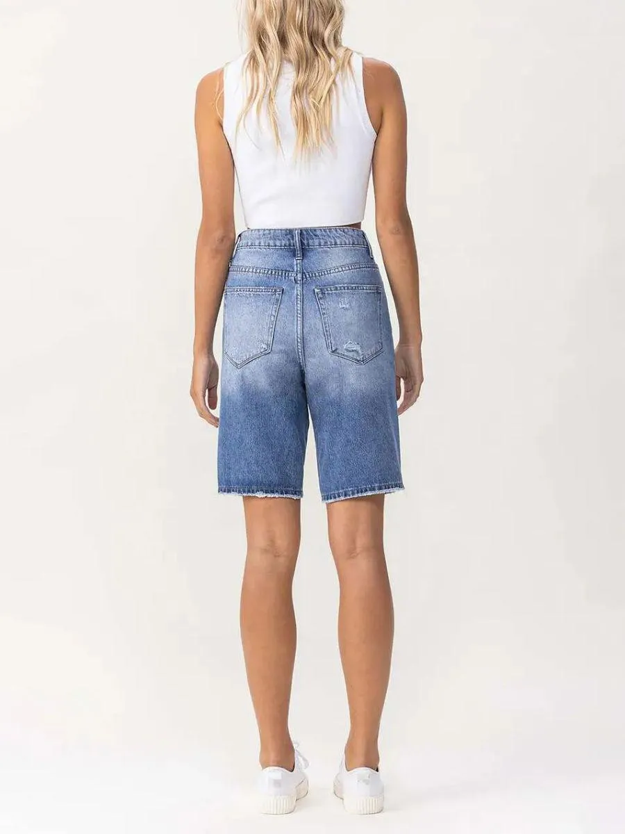 VERVET By Flying Monkey High Fives and Fist Bumps Boyfriend Shorts