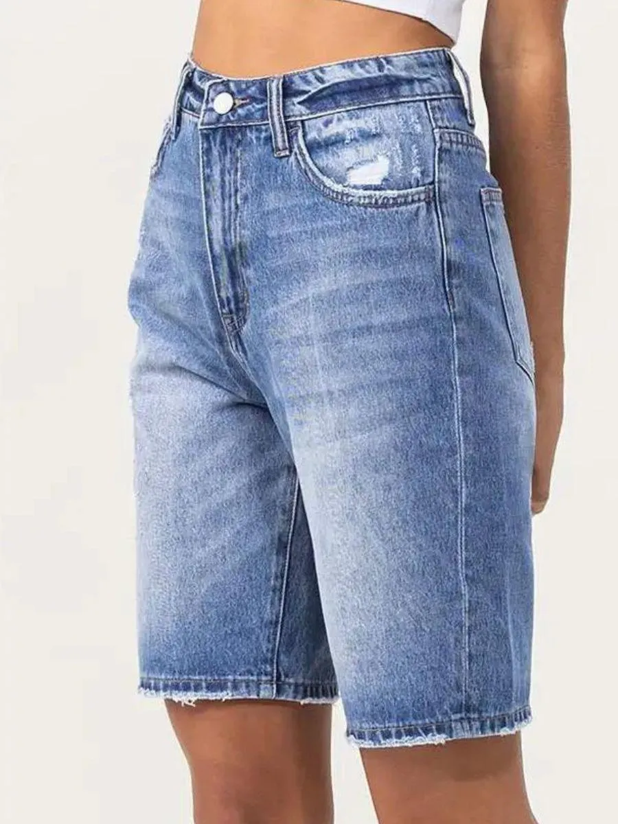 VERVET By Flying Monkey High Fives and Fist Bumps Boyfriend Shorts