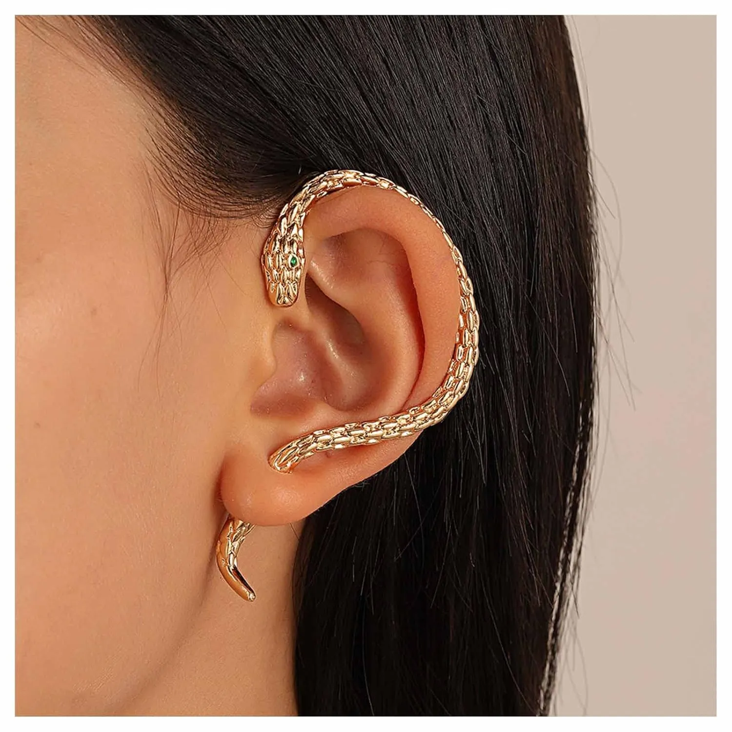Vintage Snake Ear Cuff Wrap Earrings Snake Ear Clip Wrap Earring Snake Ear Cuff Earrings Punk Snake Ear Crawler Earrings
