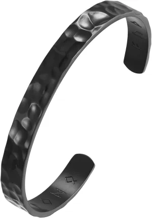 VNOX Viking Cuff Bracelet for Men - Viking Thunder Hammer Cuff Bracelets for Men Boys,Norse Mythology Warrior Symbol Bangle Amulet Talisman Jewelry