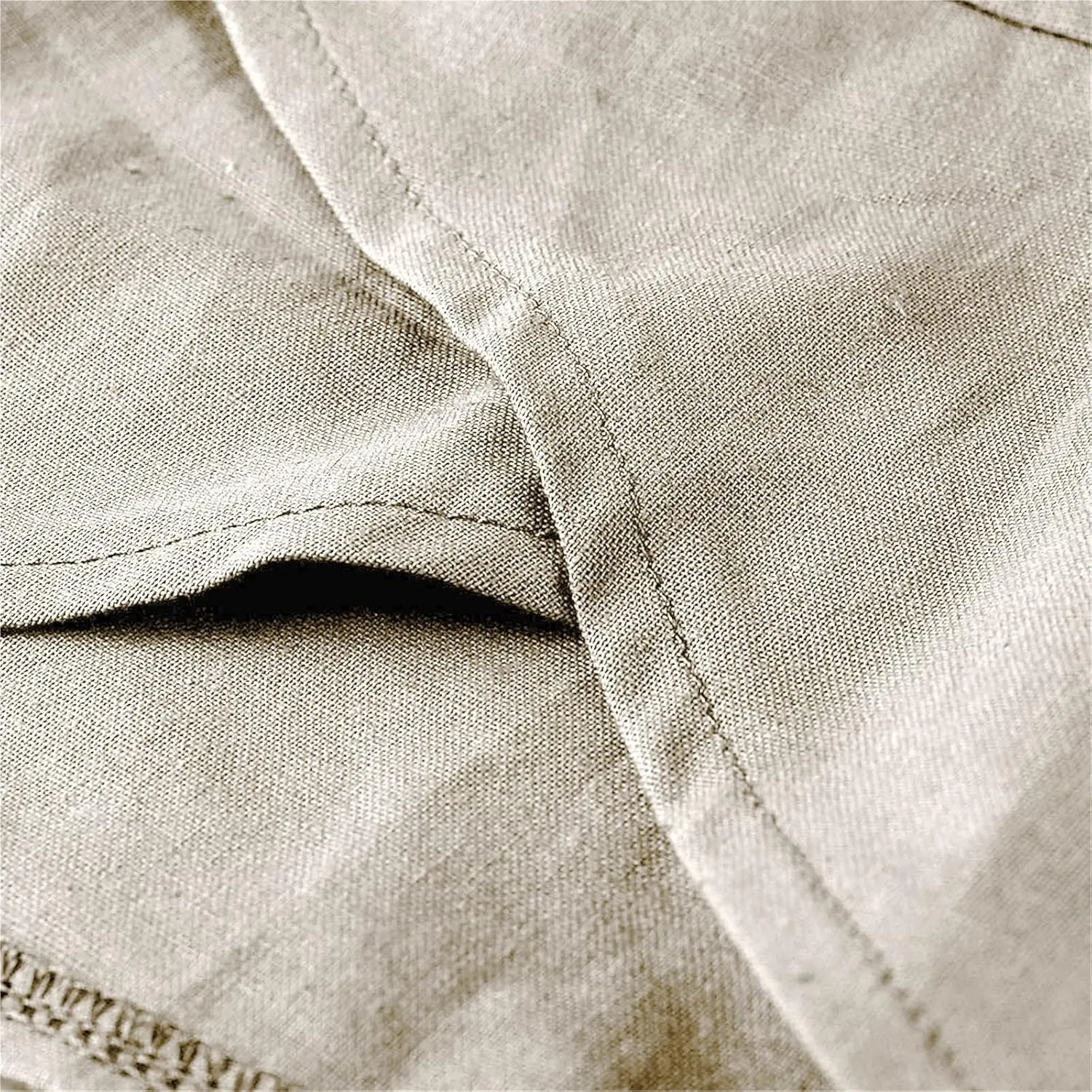 Womens Linen Blend Summer Baggy Pant Trousers Low Waist Wide Leg Plus Size Palazzo Pants Beach