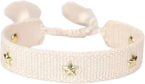 Woven Friendship Bracelet for Women with Tiny Stars Summer Stacking Jewelry Bracelets Sis Gifts with for You 16 Beige