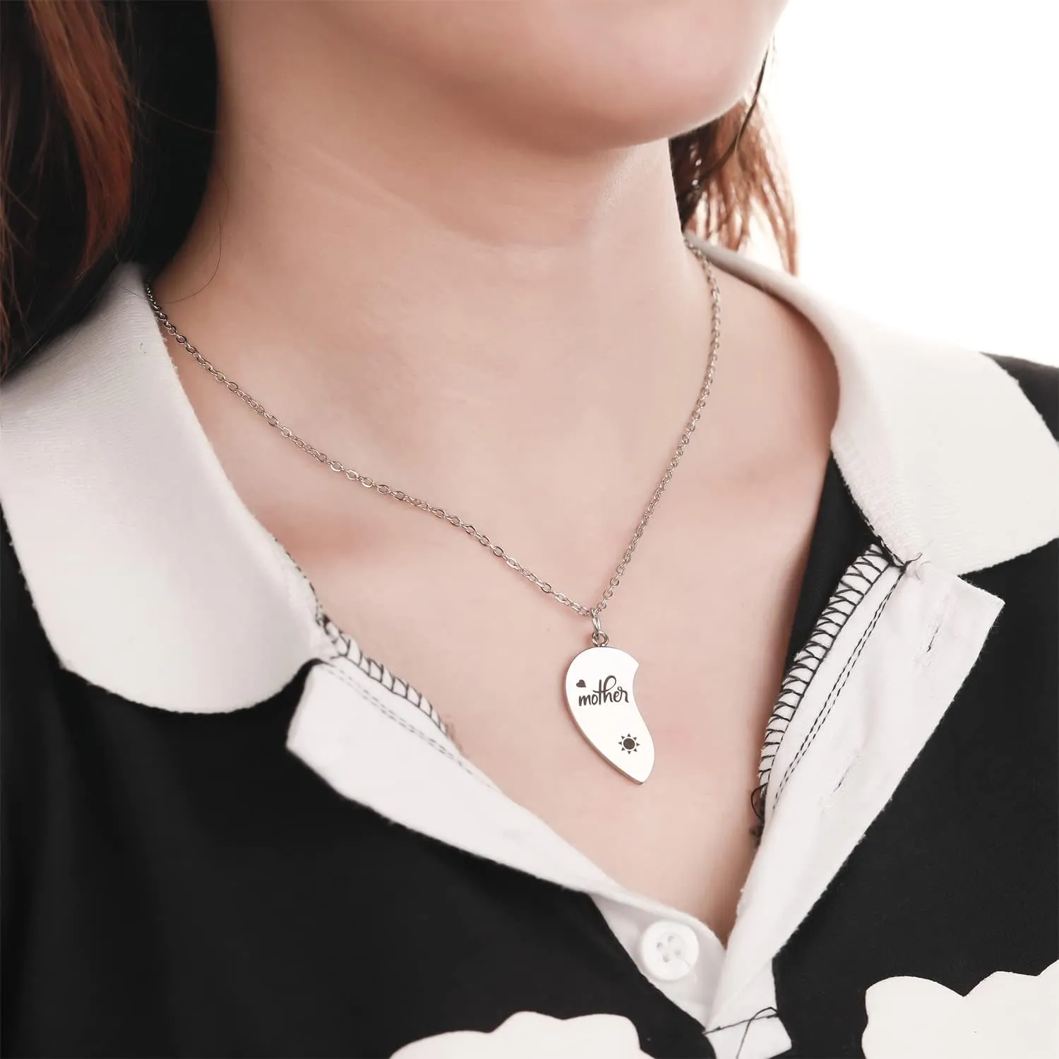 Yonhon Mother Son Necklace for 2,Mother Son Matching Bracelet Set for 2