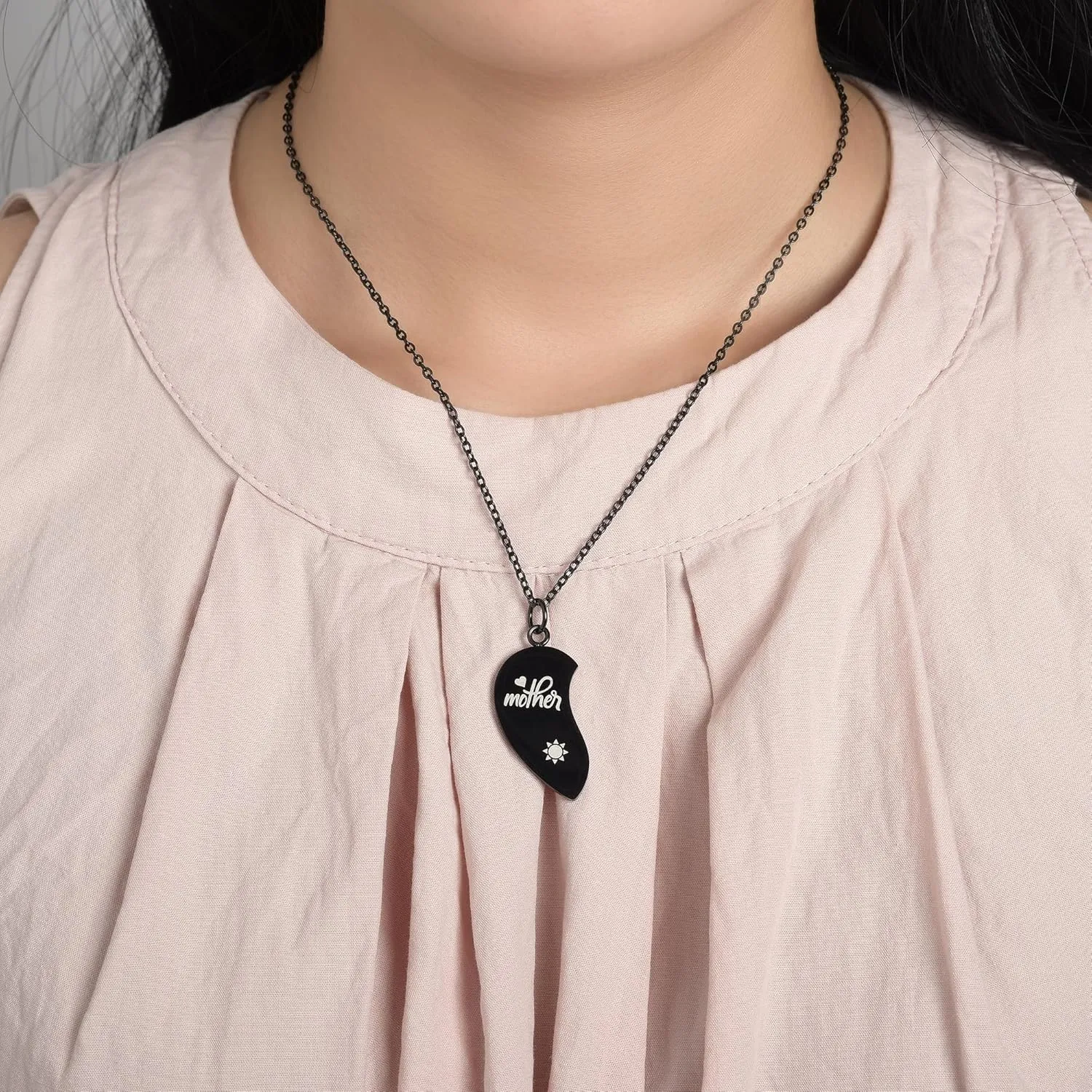 Yonhon Mother Son Necklace for 2,Mother Son Matching Bracelet Set for 2